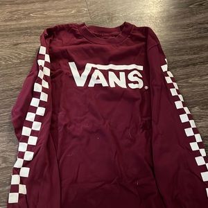 Burgundy vans long sleeve